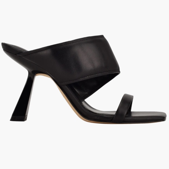 Marc Fisher Shoes - Marc Fisher Leather Heeled Sandal 7 Black NIB